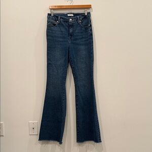 Good American Dark Blue Flare Jeans